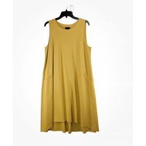 J.Jill Wearever Collection Festival Sleeveless Yellow Dress, Women's Medium